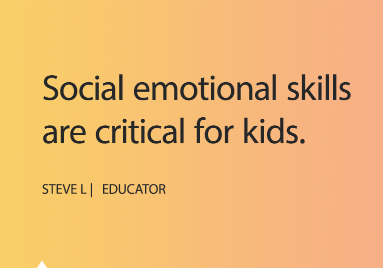 We have to help kids develop their <strong>social emotional health.</strong>